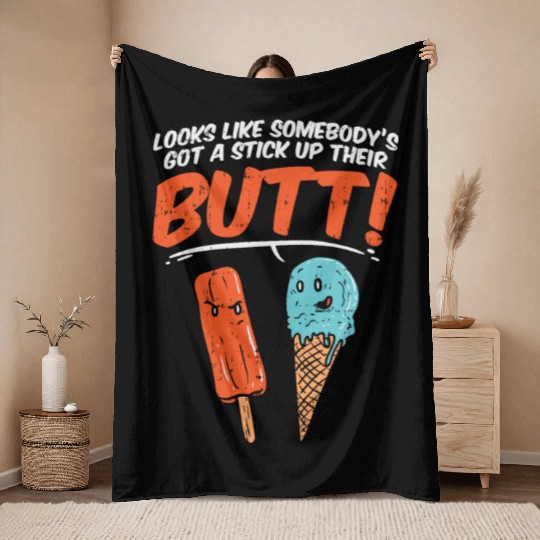 Food pun Throw Blankets