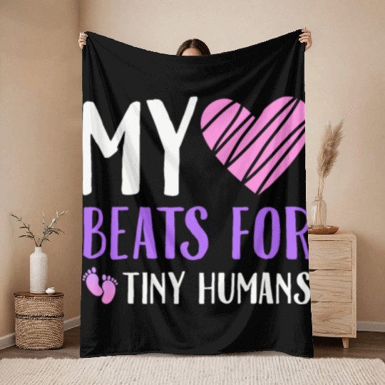 NICU Nurse product Throw Blankets