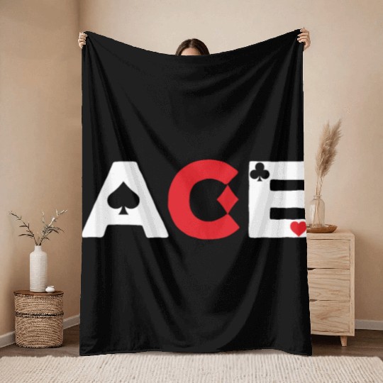 Cool Ace Poker Card Poker Players gift Throw Blankets