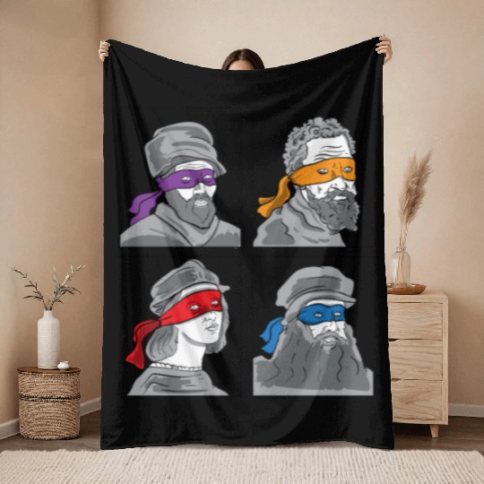 Leonardo Donatello Raphael Michelangelo Gift Throw Blankets