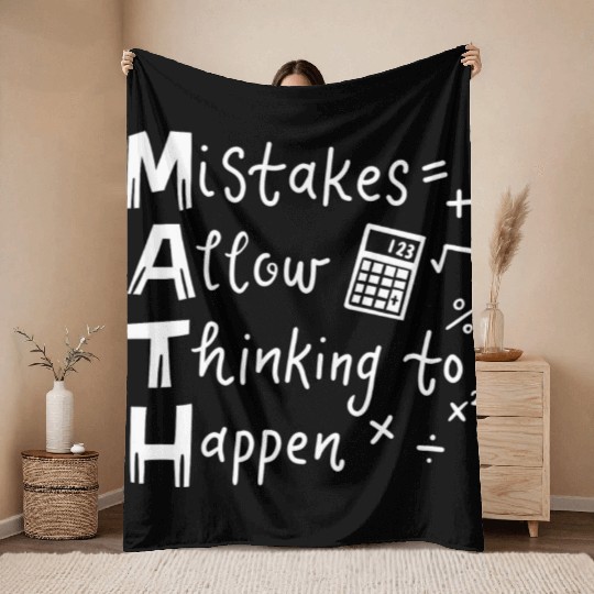 Math Teacher Throw Blankets