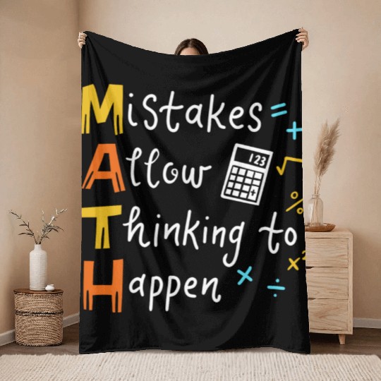 Math Teacher Throw Blankets