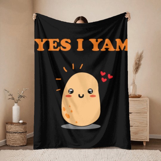 She Is My Sweet Potato Yes I Yam Couple Goals Throw Blankets