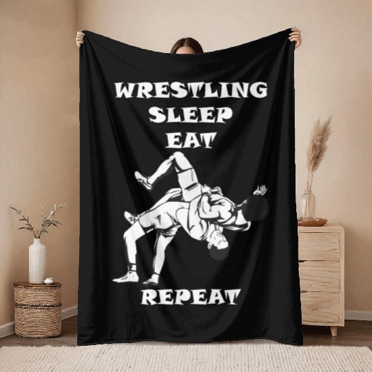 wrestling - wrestle Throw Blankets