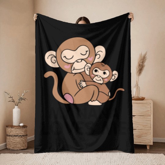 my nana loves me Throw Blankets