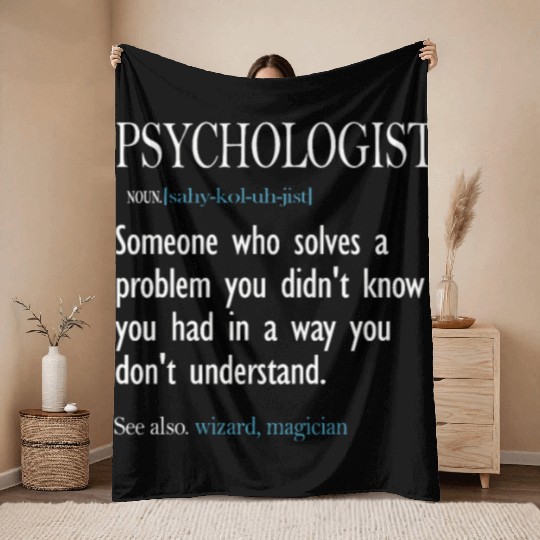 Funny Psychologist Definition Throw Blankets Psychology Gift
