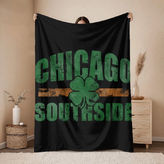Chicago South Side Irish St Patricks Day Throw Blankets