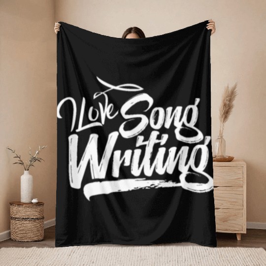 Songwriter Songwriting Writing Song Writer Compose Throw Blankets