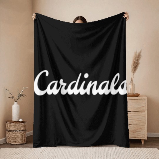 St Louis Cardinal Cardinals Sports Fan Text Design Throw Blankets