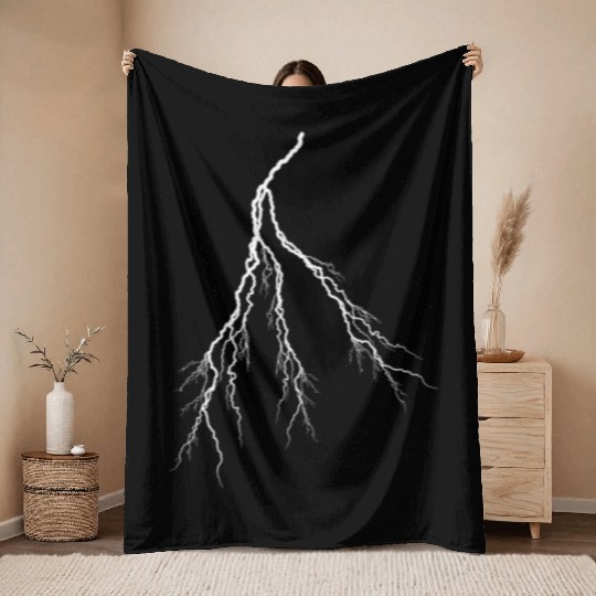 Bolt Of Lightning Chaser Weather Forecaster Storm Throw Blankets