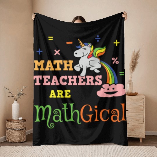 Math Teacher Throw Blankets