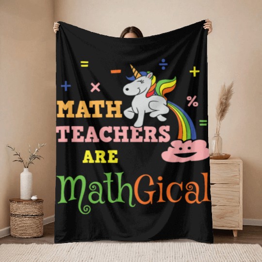 Math Teacher Throw Blankets
