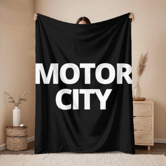 MOTOR CITY Throw Blankets
