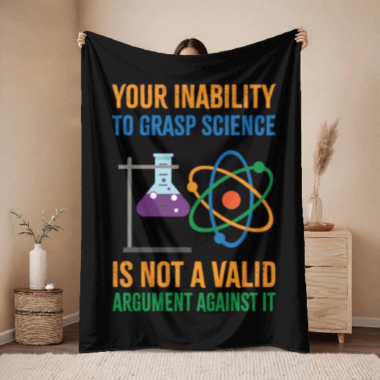 Funny Pro Science Anti Trump Scientific Political Throw Blankets