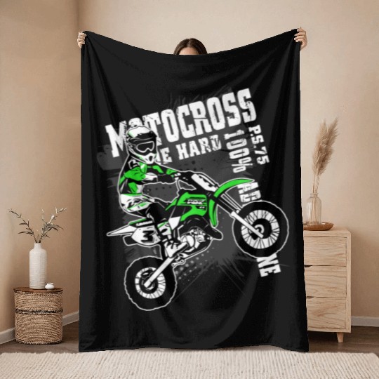 Motocross - Moto Cross - Supercross - MX - SX Throw Blankets