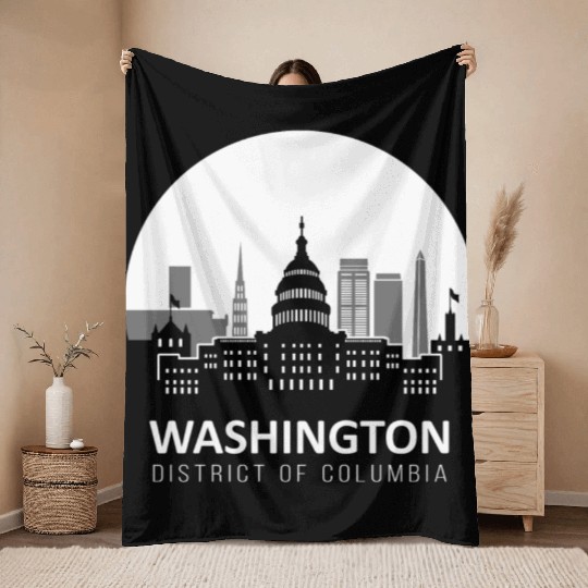 Washington D.C. Throw Blankets