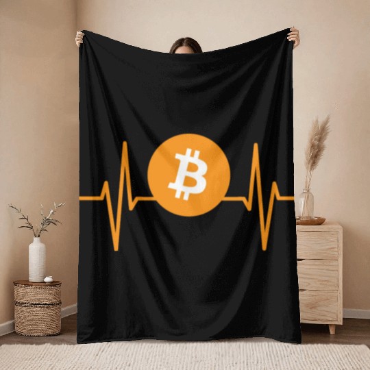 Love Bitcoin Throw Blankets