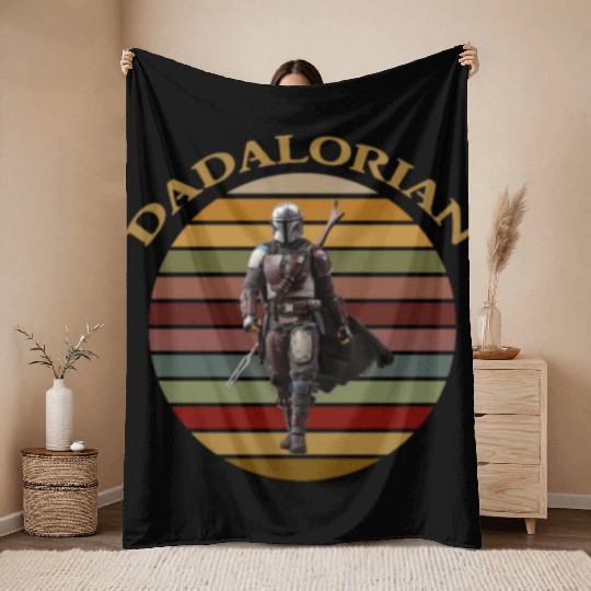 Dadalorian Throw Blankets