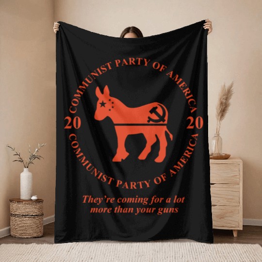 Communist Party of America Throw Blankets