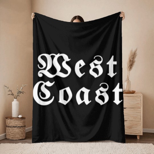West Coast Fraktur Throw Blankets
