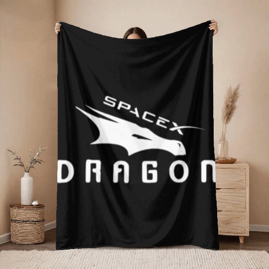 Spacex dragon Nasa Throw Blankets