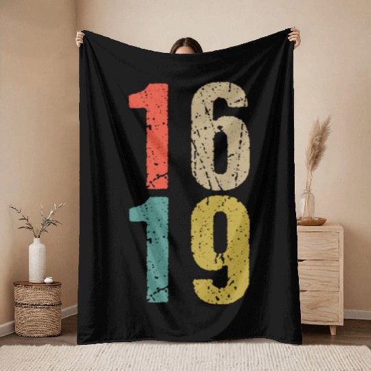 1619 Our Ancestors, Black History Month Throw Blankets