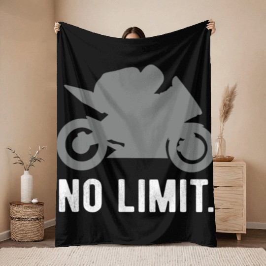 Motorcycle Racing Saying Throw Blankets