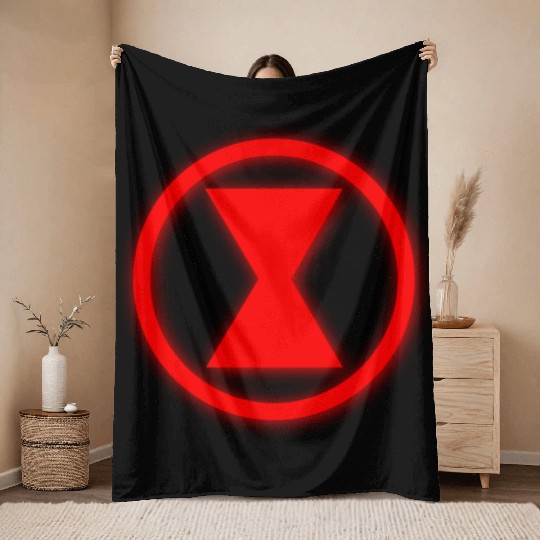 Neon Black Widow Throw Blankets