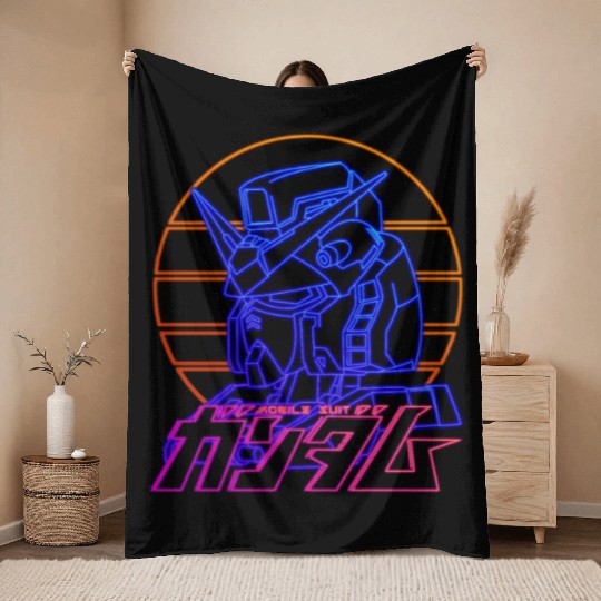 gundam rx 78 Throw Blankets