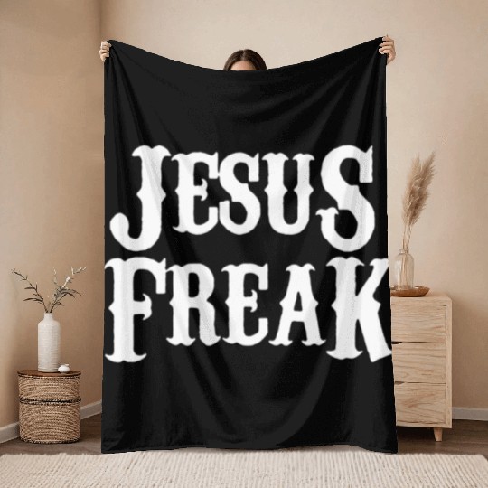 Jesus freak Throw Blankets