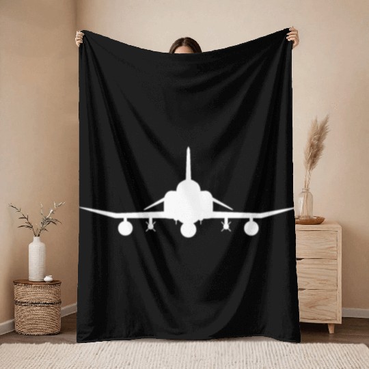 F-4 Phantom II Military Fighter Jet Throw Blankets