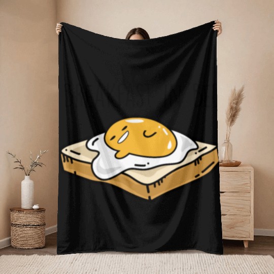 Fried egg toast - Breakfast in bed Throw Blankets