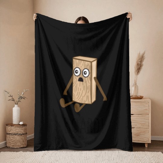 I'm so board! - Wooden board bored Throw Blankets