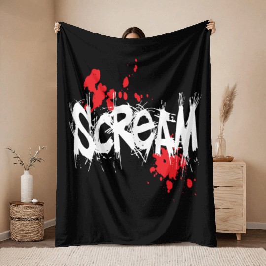 scream Throw Blankets
