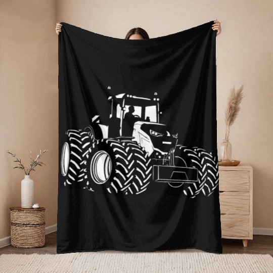 Tractor - farmer - agriculture - farm Throw Blankets