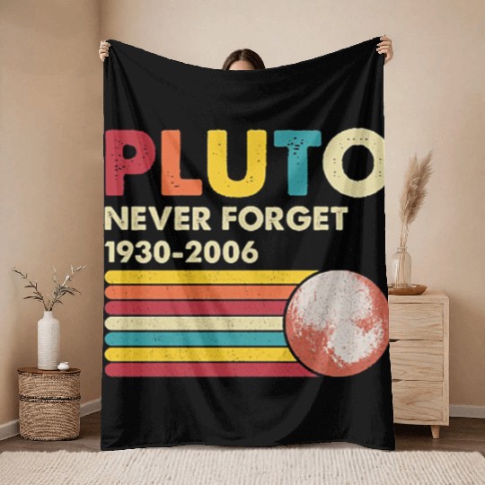 Pluto Never Forget 1930 2006 Throw Blankets