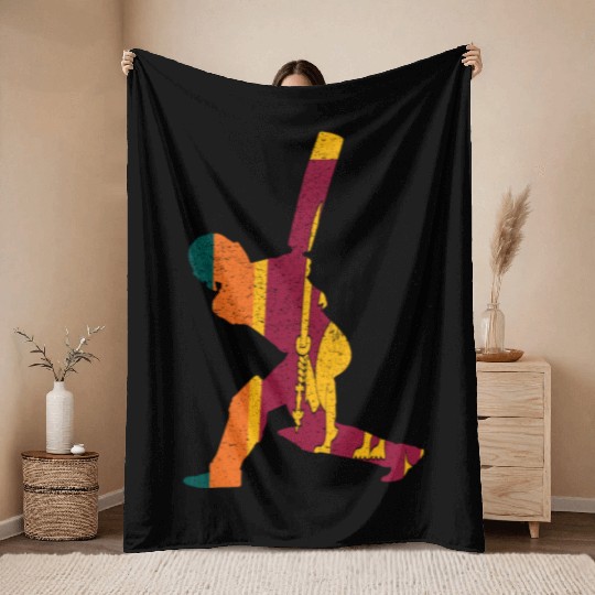 Sri Lanka Cricket Cricketplayer Batsman Throw Blankets