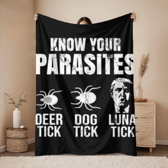 Know Your Lunatic- Funny Anti Trump Throw Blankets