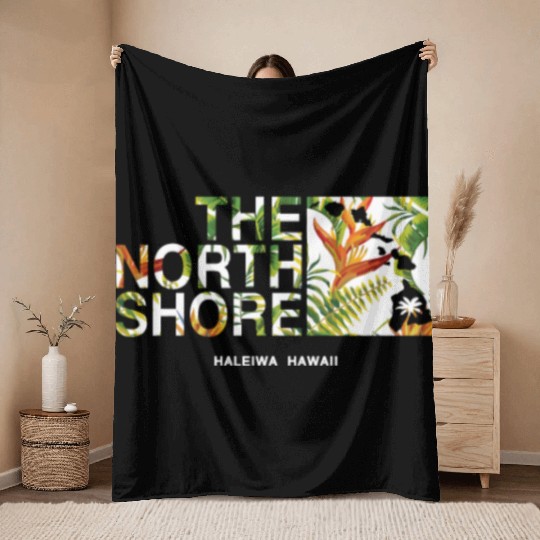 North Shore Haleiwa Bird Of Paradise Throw Blankets