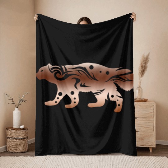 Wolverine Bear Gulo gulo T Tattoo Gift Idea Throw Blankets