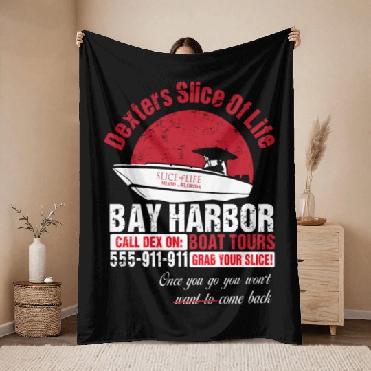 Cool Dexter Bay Harbor Boat Tours Throw Blankets