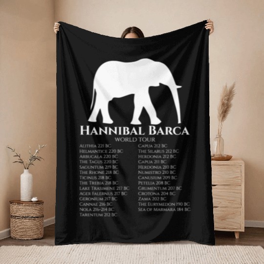 Hannibal Barca World Tour - Carthaginian Empire Throw Blankets