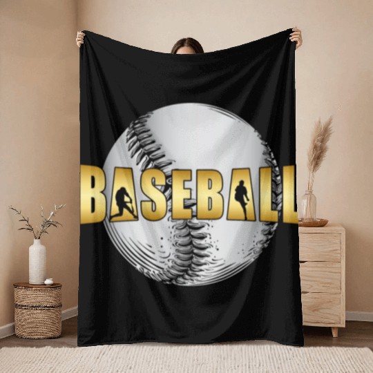 Baseball Catcher Softball Baseball Bat Sports Gift Throw Blankets