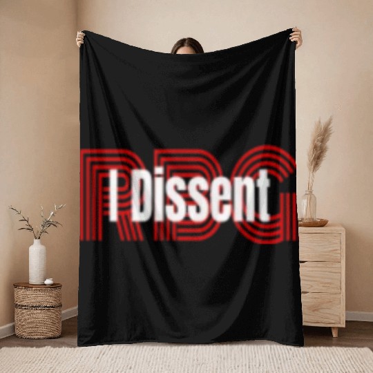 I dissent RBG Throw Blankets