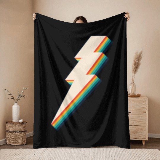 Lightning Bolt Throw Blankets