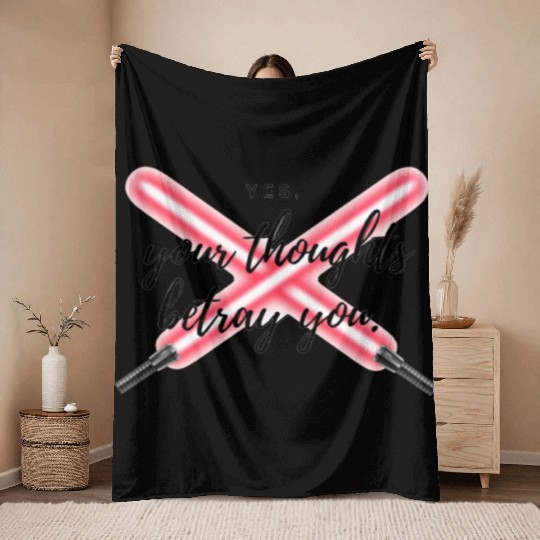StarWars Quote by Darth Vader Throw Blankets