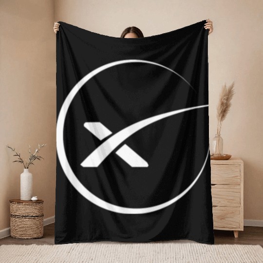 space x spacex elon musk Throw Blankets