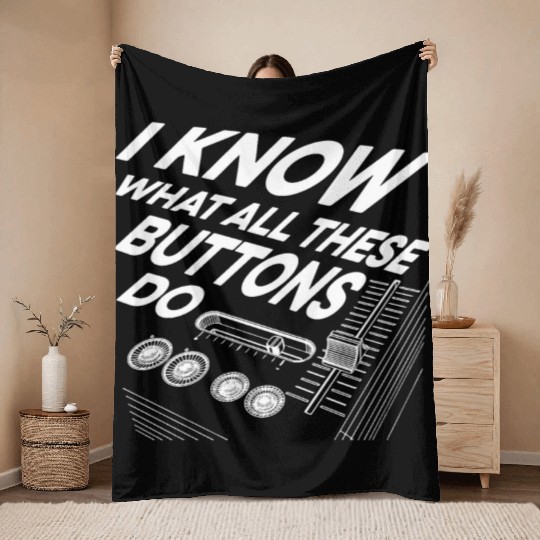 Detroit Techno House Music Festival Buttons EDM Throw Blankets
