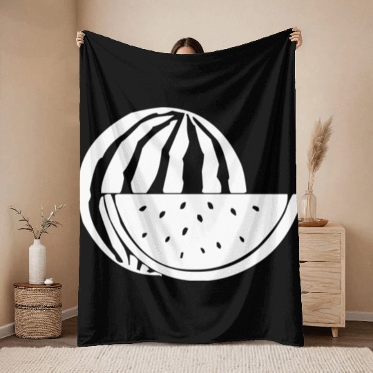A Sweet Watermelon Throw Blankets