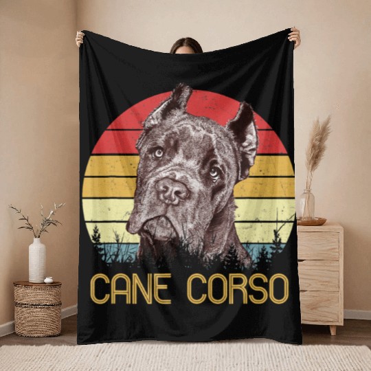 cane corso - cane corso gift Throw Blankets